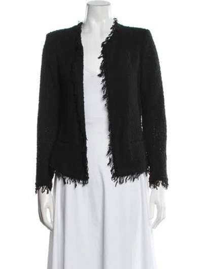 Pre-owned Iro Open Front Sweater In Black/blue