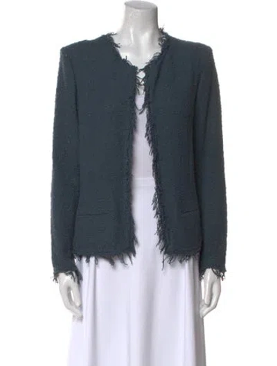 Pre-owned Iro Open Front Sweater In Blue