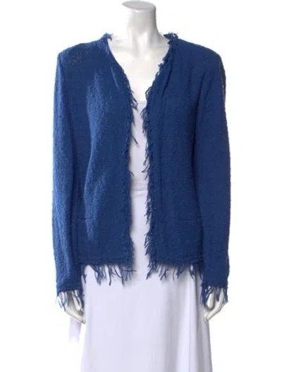 Pre-owned Iro Open Front Sweater In Blue