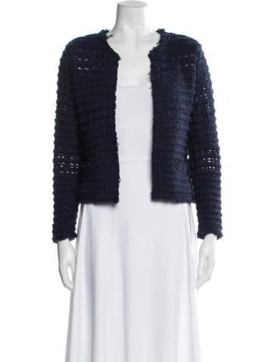 Pre-owned Iro Open Front Sweater In Blue