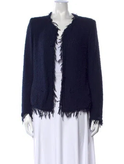 Pre-owned Iro Open Front Sweater In Blue