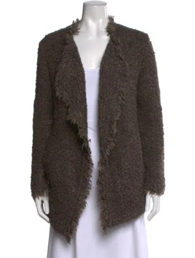 Pre-owned Iro Open Front Sweater In Brown