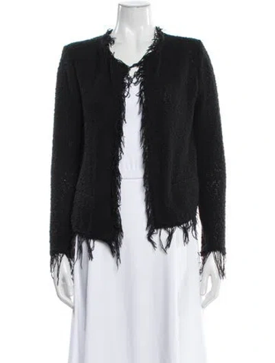 Pre-owned Iro Open Front Sweater In Gray