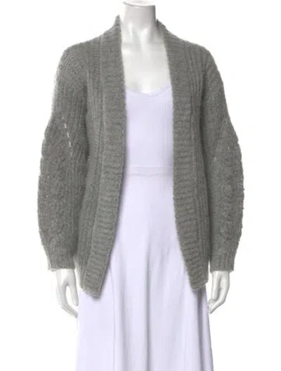 Pre-owned Iro Open Front Sweater In Gray