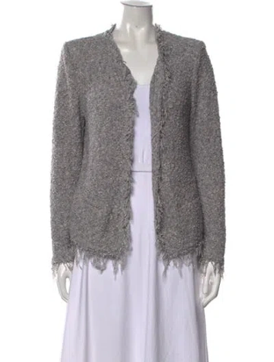 Pre-owned Iro Open Front Sweater In Grey