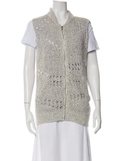 Pre-owned Iro Open Front Sweater In Grey
