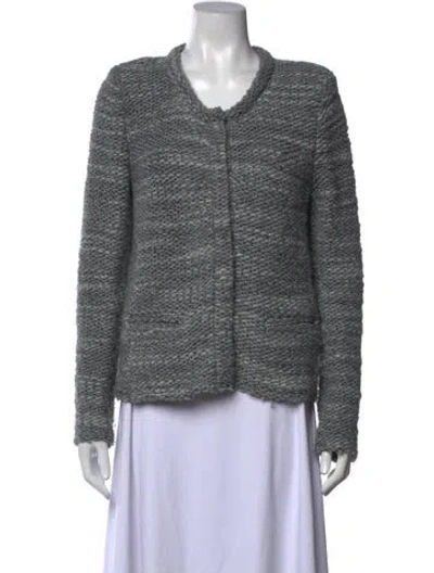Pre-owned Iro Open Front Sweater In Grey