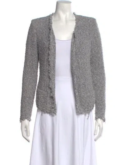 Pre-owned Iro Open Front Sweater In Grey