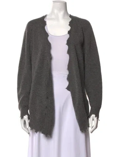 Pre-owned Iro Open Front Sweater In Grey