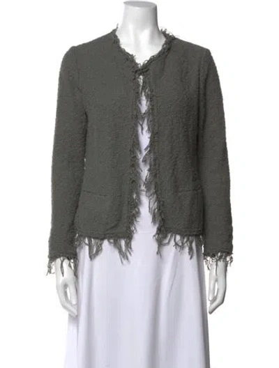 Pre-owned Iro Open Front Sweater In Grey