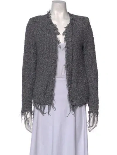 Pre-owned Iro Open Front Sweater In Grey