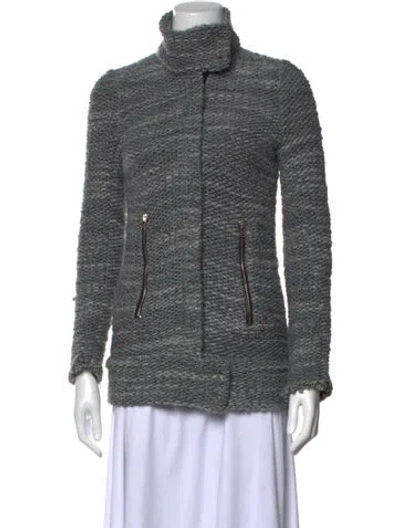 Pre-owned Iro Open Front Sweater In Grey