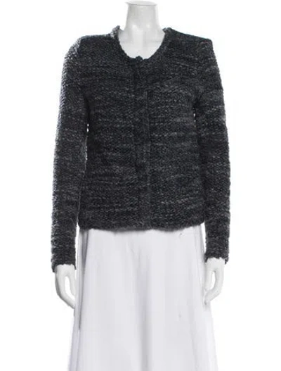 Pre-owned Iro Open Front Sweater In Grey