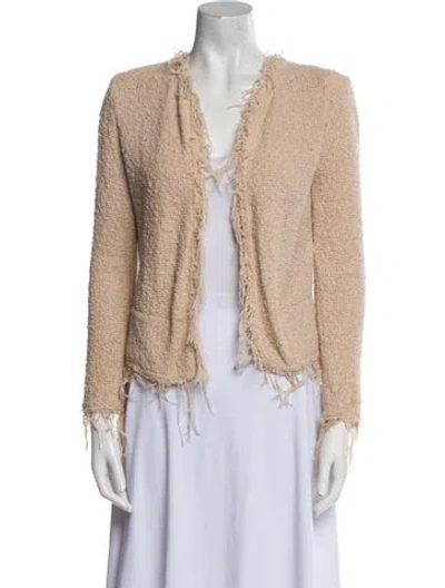 Pre-owned Iro Open Front Sweater In Neutral