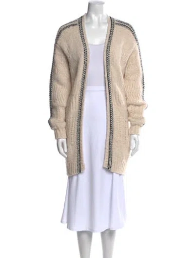 Pre-owned Iro Open Front Sweater In Neutral