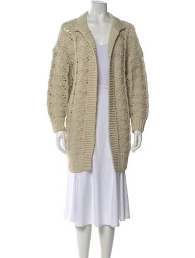 Pre-owned Iro Open Front Sweater In Neutral