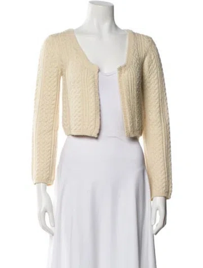 Pre-owned Iro Open Front Sweater In Neutral