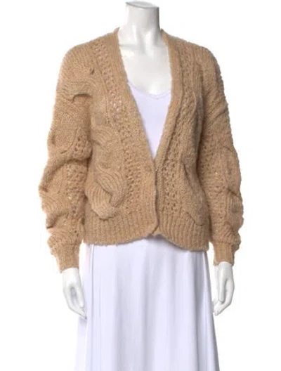 Pre-owned Iro Open Front Sweater In Neutral