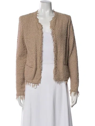 Pre-owned Iro Open Front Sweater In Neutral