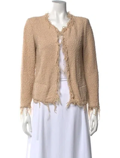 Pre-owned Iro Open Front Sweater In Neutral