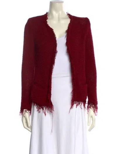 Pre-owned Iro Open Front Sweater In Red