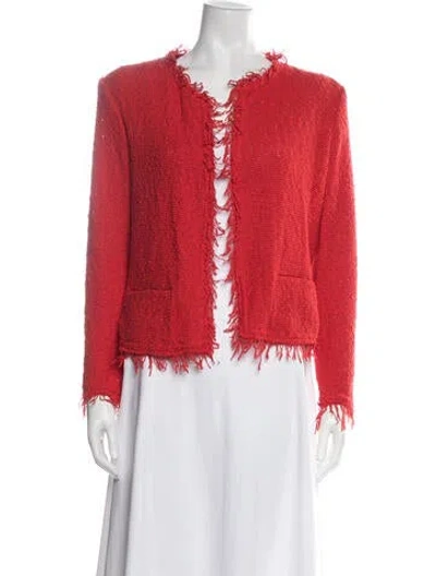 Pre-owned Iro Open Front Sweater In Red