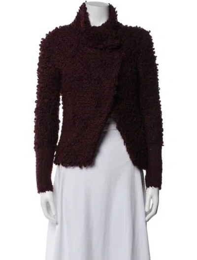 Pre-owned Iro Open Front Sweater In Red