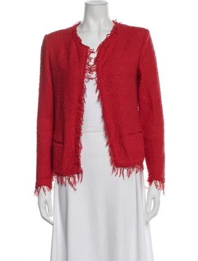 Pre-owned Iro Open Front Sweater In Red