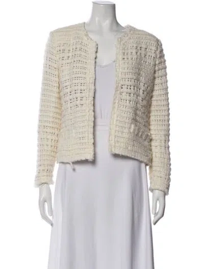 Pre-owned Iro Open Front Sweater In White