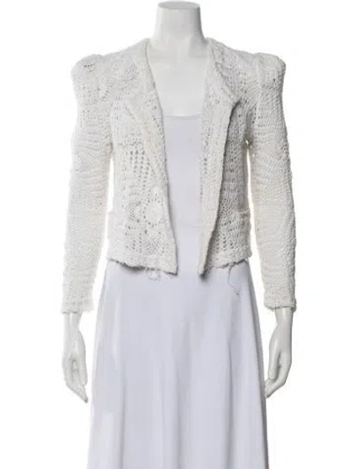 Pre-owned Iro Open Front Sweater In White
