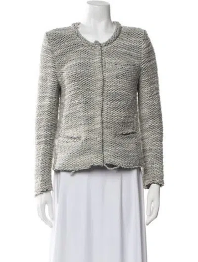 Pre-owned Iro Open Front Sweater In White