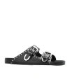 Iro Billie Flats In Black Leather In Black