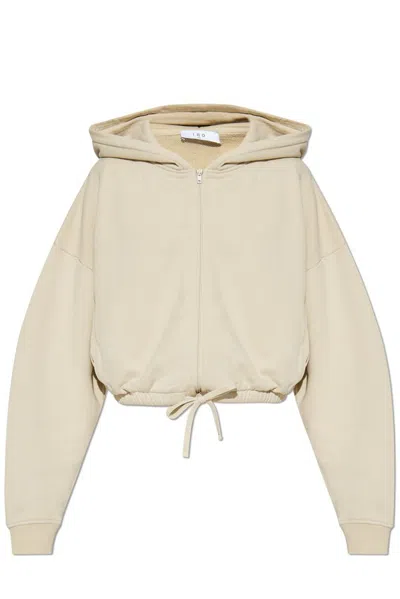 Iro Oritta Drawstring Hooded Sweatshirt In Beige