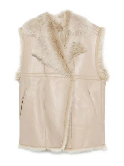 IRO CHAQUETA DE CUERO - BEIS