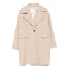 Iro Flap-pocket Buttoned-up Coat In Neutral