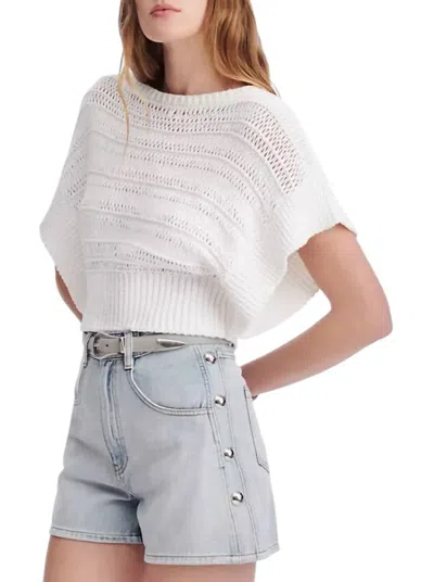 Iro Ouzna Cropped Knit Sweater In Grey