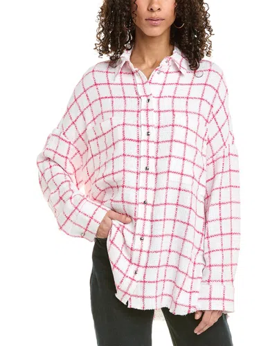 Iro Grid Tweed Shirt In Pink