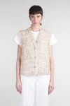 Iro Ozya Casual Jacket In Beige Polyester In Neutral
