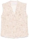 Iro Ozya Wool Blend Vest In Neutrals