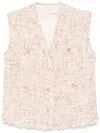 Iro Ozya Wool Blend Vest In Beige