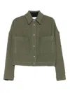 Iro Cotton Jacket Patch Pockets In Gray
