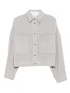 Iro Veste Raccourcie En Jersey Lurex Suzel In Gray