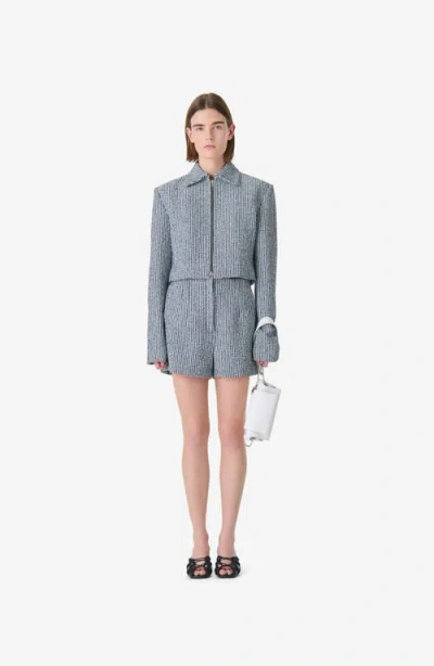 Iro Paige Cropped Zip Jacket In Gray