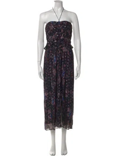 Pre-owned Iro Paisley Print Long Dress In Blue