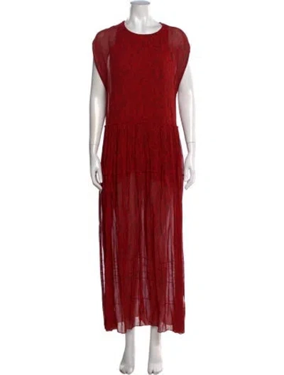 Pre-owned Iro Paisley Print Long Dress In Red