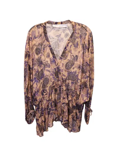 Pre-owned Iro Paisley-print Long-sleeve Blouse In Neutral