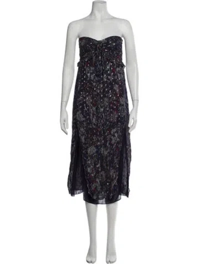 Pre-owned Iro Paisley Print Midi Length Dress In Purple
