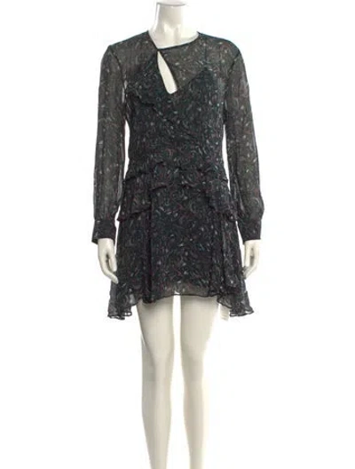 Pre-owned Iro Paisley Print Mini Dress In Black