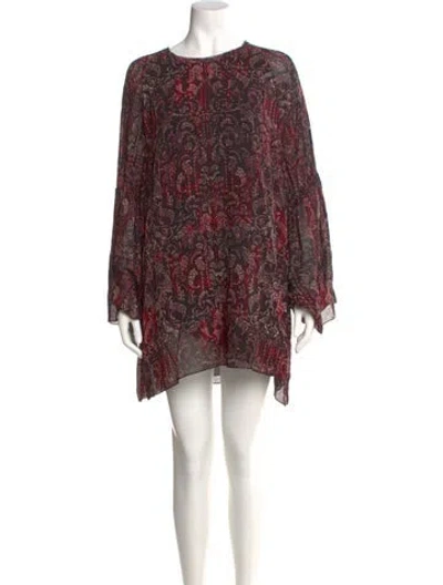 Pre-owned Iro Paisley Print Mini Dress In Black