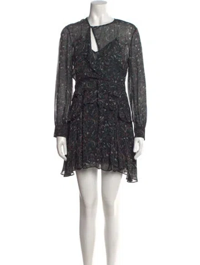 Pre-owned Iro Paisley Print Mini Dress In Black